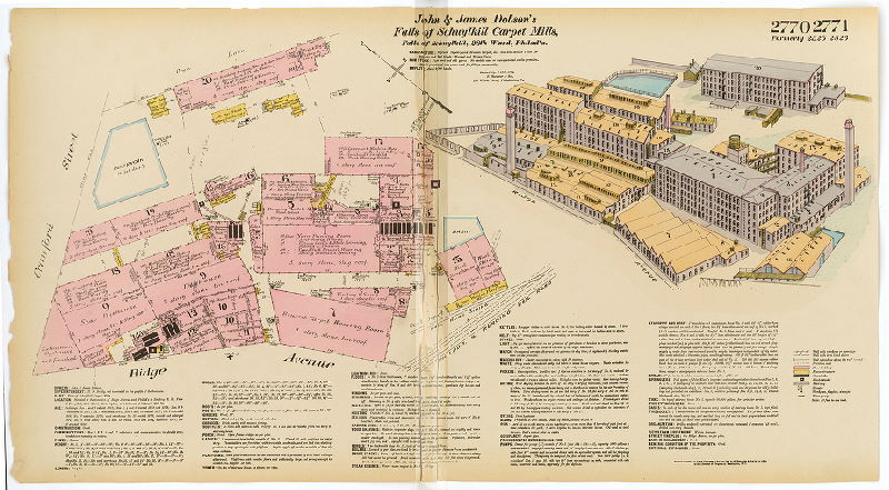 Falls of Schuylkill Carpet Mills, Hexamer General Surveys, Volume 29