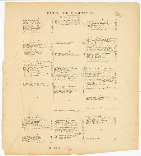 Index -- Plan from No. 456 to 555, Hexamer General Surveys, Volume 6