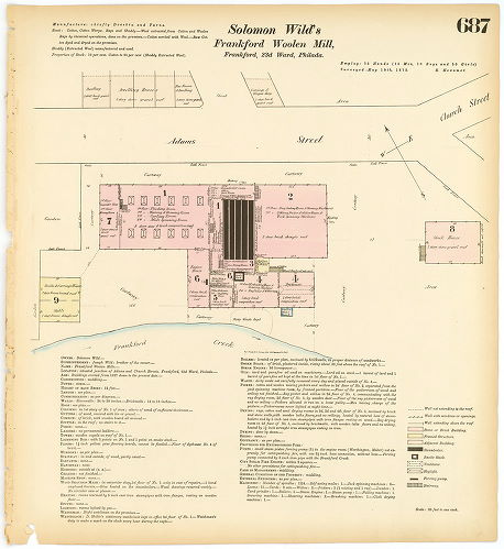 Frankford Woolen Mill, Hexamer General Surveys, Volume 8