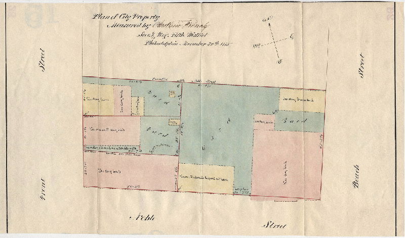 Plan, Plan of City property measured by Andrew French, Sur. & Reg. Fifth District, Philadelphia, December 30th 1885