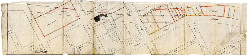 Plan, [No title. Plan of Mantua Avenue from 36th St. to 33rd St. 