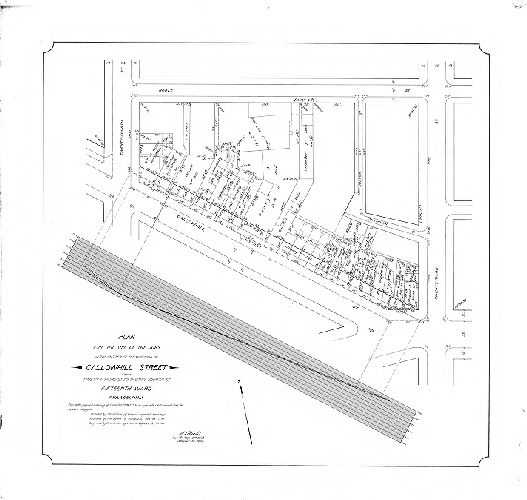 Plan, Plan for the use of the Jury in the matter of the opening of Callowhill Street from Twenty-third St. to Twenty-fourth St., Fifteenth Ward, Philadelphia 