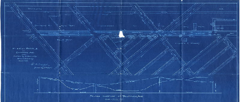 Plan, Plan and profile of Glenwood Ave. from Oxford St. to Berks St., 29th and 32nd Wards, Nov. 9th, 1893.