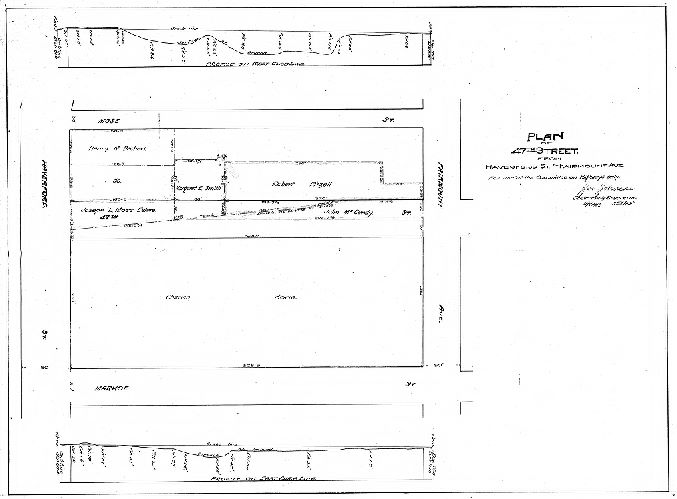 Plan, Plan of 47th Street from Haverford St. to Fairmount Ave. For use of the Committee on Highways only. [Survey returned Nov. 1, 1897] 