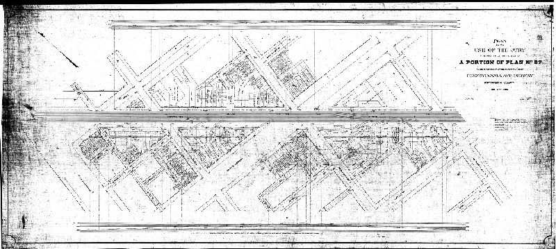 Plan, Plan for the use of the Jury in the matter of the revision of a portion of Plan No. 67 made necessary by the construction of the Pennsylvania Ave. Subway. Fifteenth Ward, Philadelphia