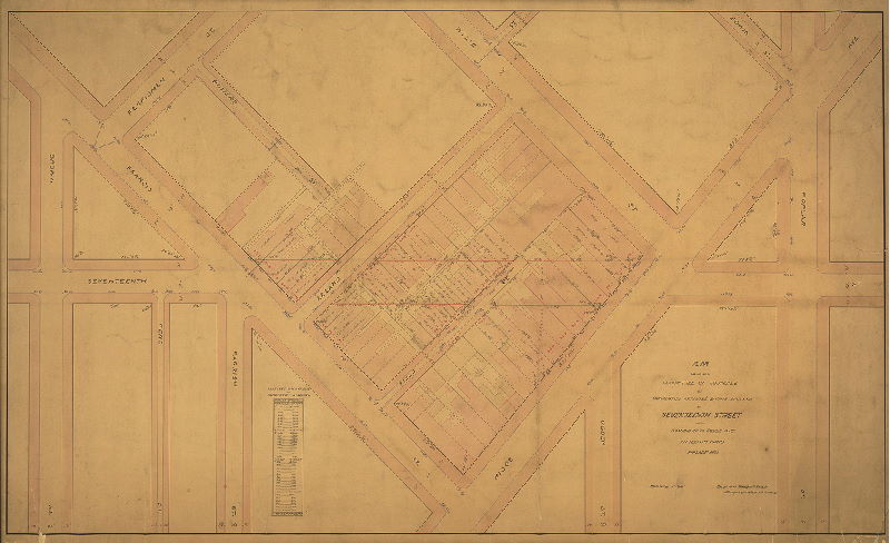 Plan, Plan made for Committee of Councils of properties affected by the opening of Seventeenth Street from Francis St. to Ridge Ave., Fifteenth Ward, Philadelphia.