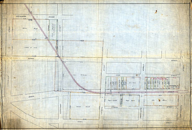 Plan, [Handwritten title on reverse: "Jury Plan. Mill Creek Sewer from 48th to 51-1/2 St." No date]