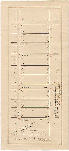 Plan, Plan of proposed extension of the Frankford & Southwark Railway Company [Approved by Board of Surveyors June 21, 1875]