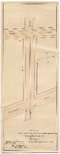 Plan, Section of the Frankford & Southwark Passenger Railway, Philadelphia, Dec. 1st, 1882 [Approved by Board of Surveyors Dec. 4, 1882]