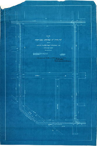 Plan, Plan of proposed change of tracks for the Union Passenger Railway Co., Fifteenth Ward, Philadelphia. Showing proposed tracks on 28th St. and tracks to be abandoned on Brown St., Pa. Ave. and 29th St. [Survey returned June 30, 1893; approved by Board of Surveyors July 10, 1893]