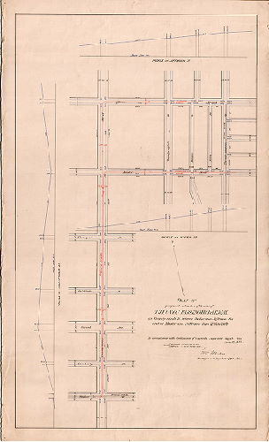 Plan, Plan of proposed extension of tracks of the Union Passenger Railway on Twenty-ninth St. between Poplar ad Jefferson Sts. and on Master and Jefferson from 27th to 29th [Ordinances June 19, 1875 and May 2, 1889; no approval noted]
