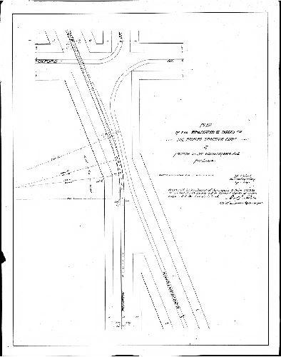 Plan, Plan of the re-location of tracks for the Peoples Traction Comp. at Fourth St. and Germantown Ave. Philada. [Survey returned and approved Oct. 2, 1893]