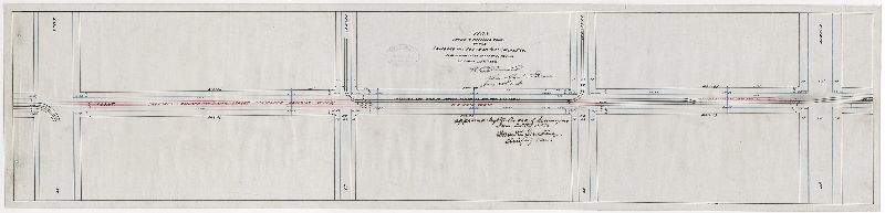 Plan, Plan showing proposed track of the Lombard and South St Pass. Railway Co. [Approved by Board of Surveyors Jan 25, 1886]