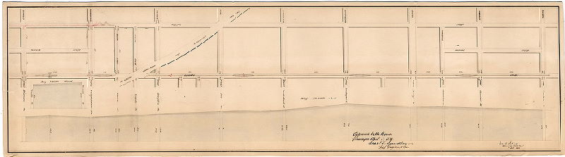 Plan, [No title. Passenger railway tracks in 11th and 12th Sts. and in Susquehanna, Diamond and Colona Sts. between 10th and 11th sets. Survey returned April 1880; approved April 5, 1880]