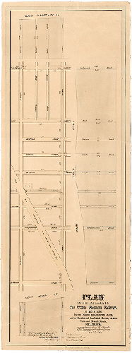 Plan, Plan of the extension of the Citizens Passenger Railway, on Tenth Street between Diamond and Cumberland Streets, and on Nevada and Cumberland Streets, between Tenth and Eleventh Streets, Philadelphia [Act of Assembly March 22, 1865; survey returned March 1883; approved March 3, 1884] 