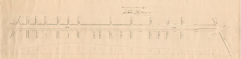 Plan, Fairmount Park and Delaware River Passenger Rail Way. Philadelphia, December 19th, 1864. James Watt, President. James P. Davis, City Surveyor 6th District.
