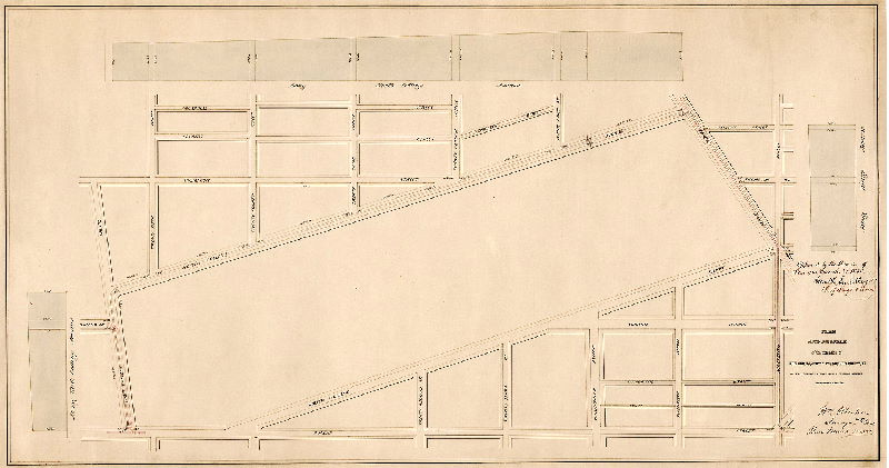 Plan, Plan and profile of the extension of the Germantown Passenger Railway, on West College Avenue, North College Avenue, and Ridge Avenue [Approved by Board of Surveyors March 21, 1881]