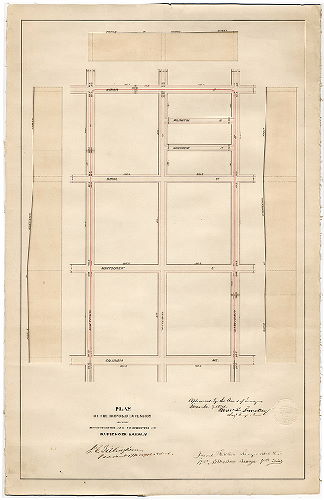 Plan, Plan of the proposed extension of the Seventeenth and Nineteenth Street Passenger Railway [Approved by Board of Surveyors Dec. 7, 1874]