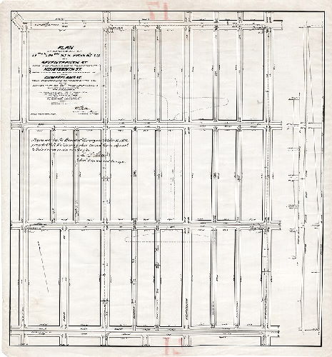 Plan, Plan of extension of 17th and 19th Sts. Pass. R'y. Co. on Seventeenth St. … Nineteenth St. … and Cumberland St. … also connection at 20th and Dauphin Sts. Twenty-eighth Ward, Philadelphia [Approved by Board of Surveyors Oct. 16, 1893]