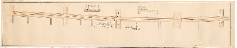 Plan, Plan and profile showing the extension of the Second and Third St. Passenger Railway from Vine St. to Chestnut St.
