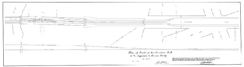 Plan, Plan of tracks of Southwestern R. R. at N. approach to Penrose Bridge, 36th Ward [Approved by Board of Surveyors Dec. 2, 1901]