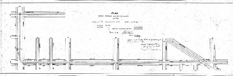 Plan, Plan showing proposed location of the Twelfth and Sixteenth Sts. Pass. R.W. Co.