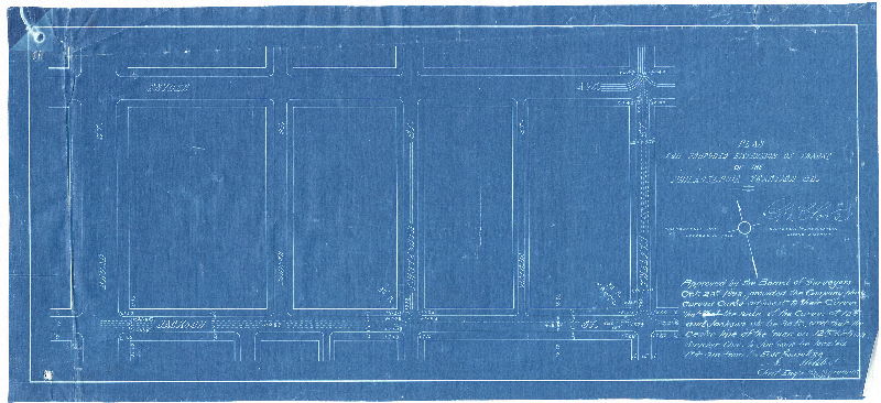 Plan, Plan for proposed extension of tracks of the Philadelphia Traction Co. [Approved by Board of Surveyors Oct. 23, 1893]