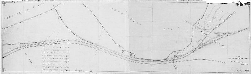 Plan (alternate image), Map of the proposed improvement of the P. W. & B. R. R. , Jan. 25th, 1882. No. 681