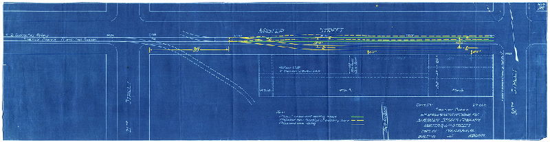 Plan, Conn. Ry., P.T. Div., Engelside Branch. Rearrangement of siding for American Stores Company, Master & 31st Streets, Ward 29, Philadelphia, Pa.