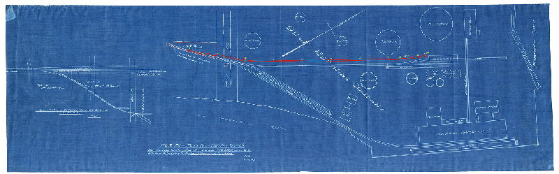 Plan, P. & R. RY - Phila. Div. - Chester Branch. Plan showing location of additional sidings at 58th St., Gibson's Point, 40th Ward, Philadelphia, for the Gulf Refining Company.