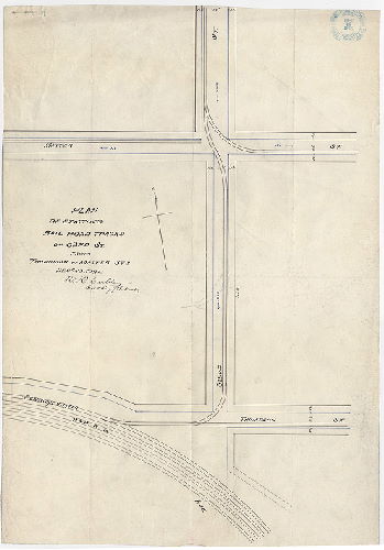 Plan, Plan of existing rail road tracks on 32nd St. from Thompson to Master St.