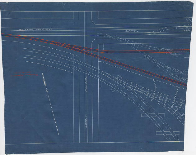 Plan, [No title. From Railroad Plan Index (City Archives Record Group 90.14), p. 309: "Philadelphia and Reading Railroad. Plan showing proposed siding at 12th and Noble - Ordinance Nov. 16, 1908." Part of plan may be missing]