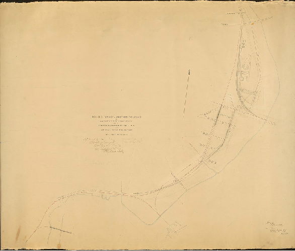 Plan, Revised plan of Junction Railroad from Haverford St. to Gray's Ferry, also of proposed location of Penna. R.R. from Spruce St. to Schuylkill River. [Survey returned Dec. 6, 1862; approved by Board of Surveyors Dec. 8, 1862]