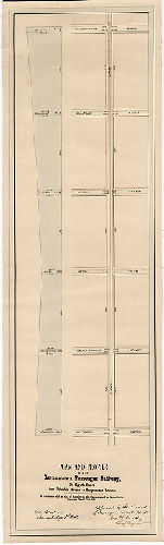 Plan, Plan and profile of the Germantown Passenger Railway on Eighth Street from Columbia Avenue to Susquehanna Avenue [Approved by Board of Surveyors Nov. 20, 1882]