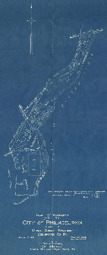Plan, Plan of property for the City of Philadelphia situate in Upper Darby Township, Delaware Co. Pa.
