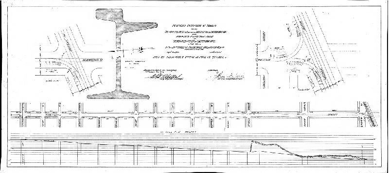 Plan, Proposed extension of tracks on So. Nineteenth St. between Tasker St. & Passyunk Ave and proposed connecting curve at Seventeenth St. & Passyunk Ave. for the 17th and 19th Streets Passenger Railway Company, Philadelphia, PA. [Approved by Board of Surveyors Oct. 20, 1902]