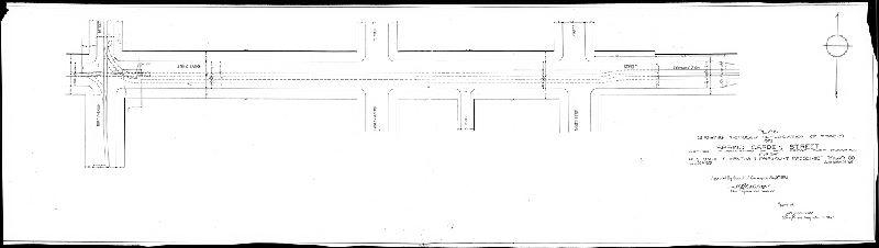 Plan, Plan showing proposed re-location of tracks on Spring Garden Street between Thirty-third St. and bridge over Penna. R.R. for the Hestonville, Mantua & Fairmount Passenger Railway Co. [Approved by Board of Surveyors Aug. 3, 1903]