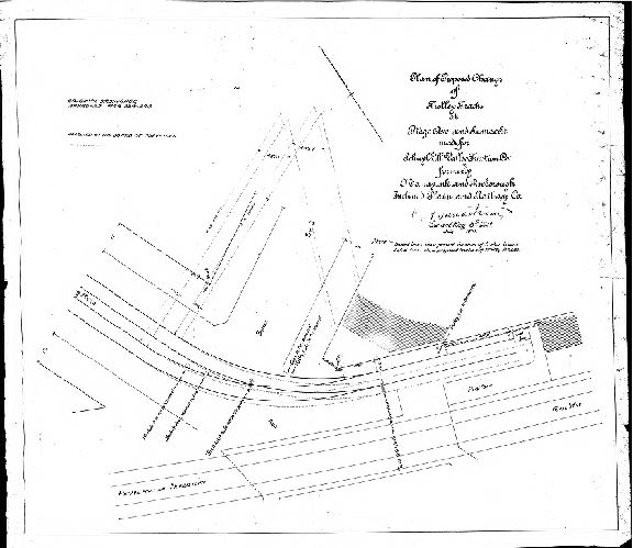 Plan, Plan of proposed change of trolley tracks at Ridge Ave. and Sumac St. made for Schuylkill Valley Traction Co. formerly Manayunk and Roxborough Inclined Plain [sic] and Railway Co.