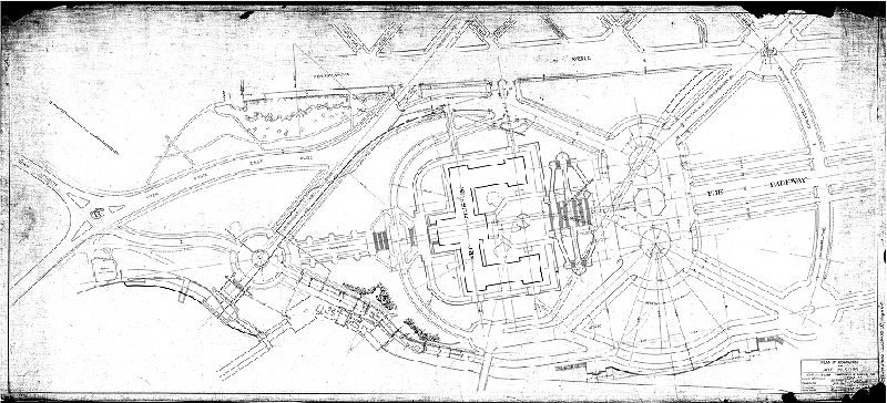 Plan, Plan of approaches to Art Museum. Commissioners of Fairmount Park, Phila. PA.