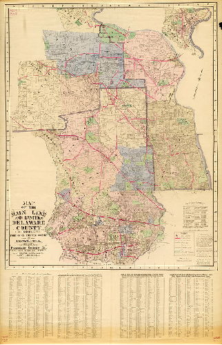 Plan (alternate image), Map of the Main Line and Eastern Delaware County including portion of Chester County in Penna. Published by Franklin Survey Co. 