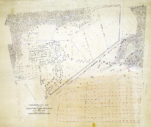 Plan (alternate image), Topographical map of the Country Club Grounds at Bala, Penna. 