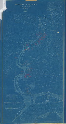 Plan (alternate image), Philadelphia Water Front. Schuylkill River, Pennsylvania. Published Feb. 1891. T. C. Mendenhall, Superintendent. Verified: B. A. Colonna, assistant in charge of Office. Price 50 cents. 
