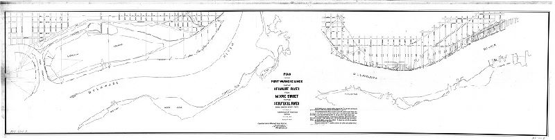 Plan, Plan of the Port Warden’s line on the Delaware River from Moore Street to Schuylkill River, showing connection with city streets, authorized by ordinance of councils, approved May 18, 1886. Computed and drawn in the Bureau of Surveys March 1899. [From City Archives Record Group 90.14 Index, p. 451: "Drawn by B. A. Haldeman and R. P. Green"]