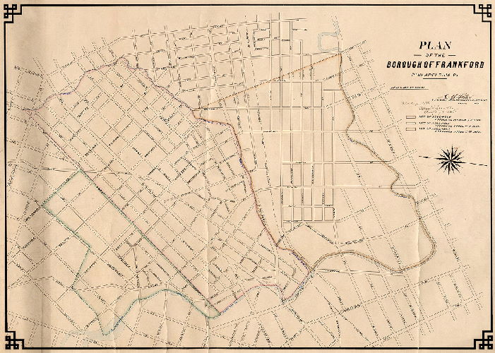 Plan, Plan of the Borough of Frankford, Philadelphia, Pa. 