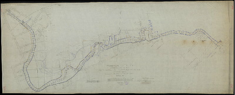 Plan, Frankford Creek surveyed under the direction of William Ludlow, Capt. of Engrs. Bvt. Lt. Col. U.S.A, by Assistant Engineers E. A. Gieseler, F. Sylvester, J. N. Odiorne and W. B. Silvey. November 1881. [Copy made in 1883]