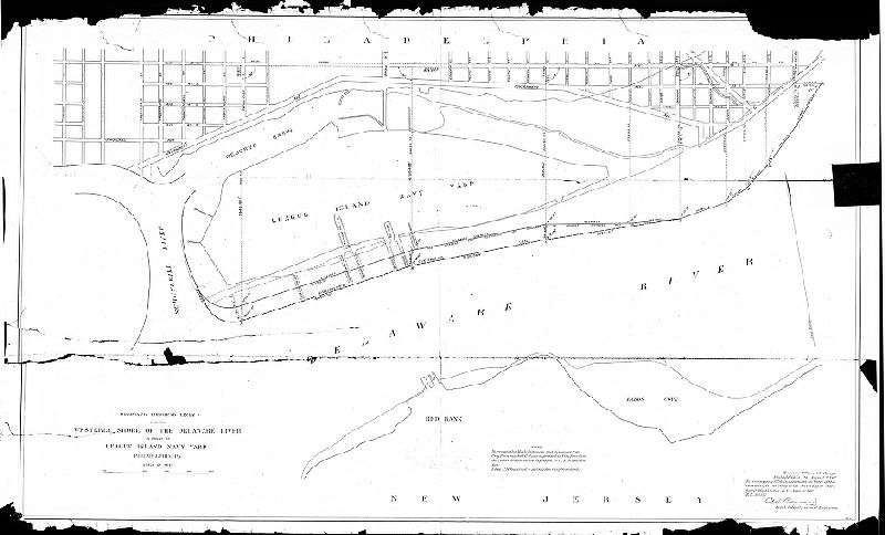 Plan, Proposed pierhead lines for the westerly shore of the Delaware River in front of League Island Navy Yard, Philadelphia, Pa. 