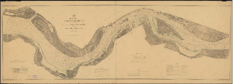 Plan, Chart of the Delaware River in front of the City of Philadelphia from Bridesburg to Fort Mifflin