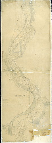 Plan (alternate image), Delaware River near the City of Philadelphia. Surveyed in 1843. Communicated from the Archives of the U.S. Coast Survey by authority of the Treasury Department to the Committee on City Property of the Council[s] of Philadelphia by the Supt. U.S. Coast Survey [A. D. Bache] 1850. 