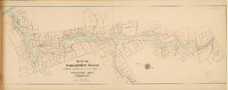 Plan, Plan of Wissahickon Valley showing properties contiguous to Fairmount Park and the boundaries thereof…. July 1896 