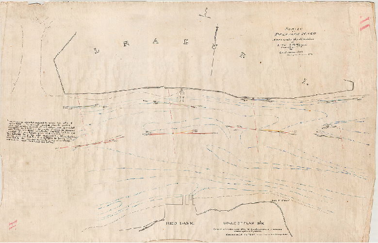 Plan, Survey of Delaware River made under the direction of Lt. Col. J. D. Kurtz, Corps of Engineers U.S.A. by S. L. Schumo, Asst. during the Summer 1871. 